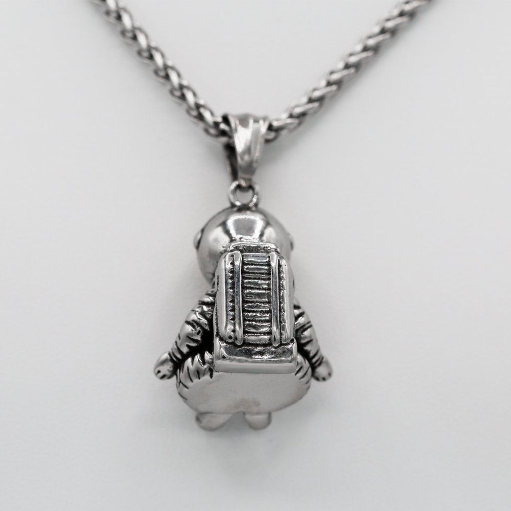 Astronaut Pendant Necklace for Men Women Space Explorer Solid Stainless Steel - Picture 6 of 7